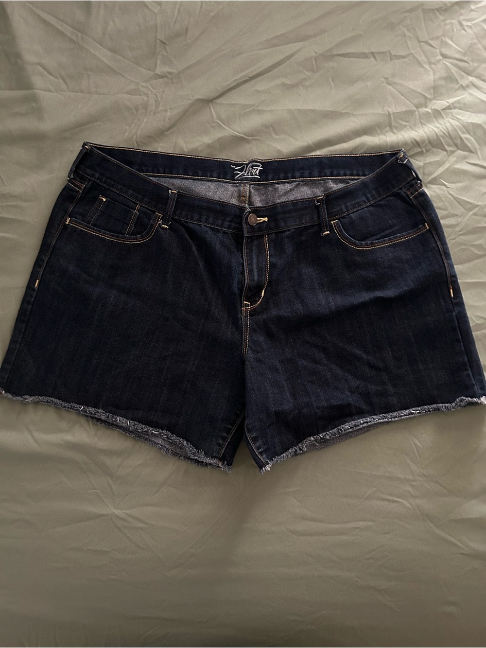 Old Navy Dark Blue Raw Hem Denim Shorts